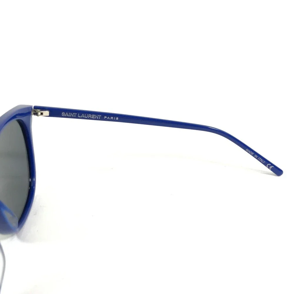 Saint Laurent Sunglasses SL38 SURF 002 Blue Horn Rim Frames with Blue Lenses
